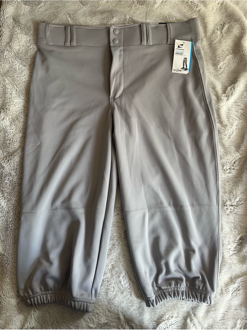 Champro Triple Crown ProWeight Gray BP10 Knicker Baseball Pants Adult Large NEW